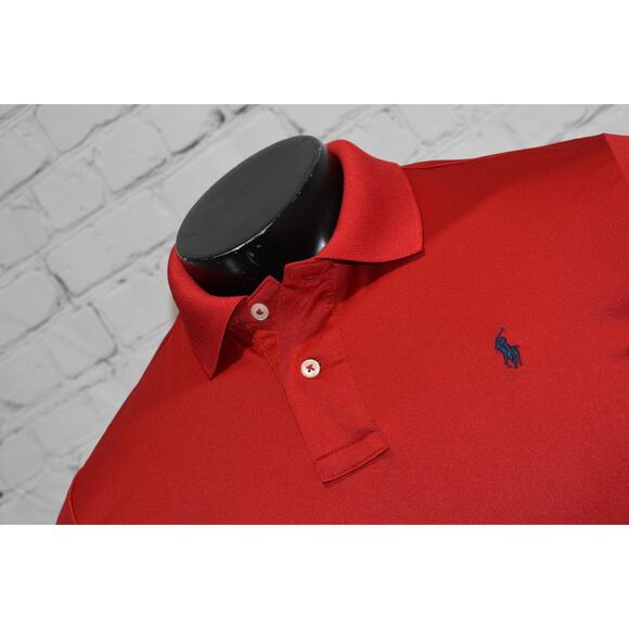 Polo Ralph Lauren Golf Polo Shirt Boys Size Large Polyester Performance Red - Picture 2 of 6